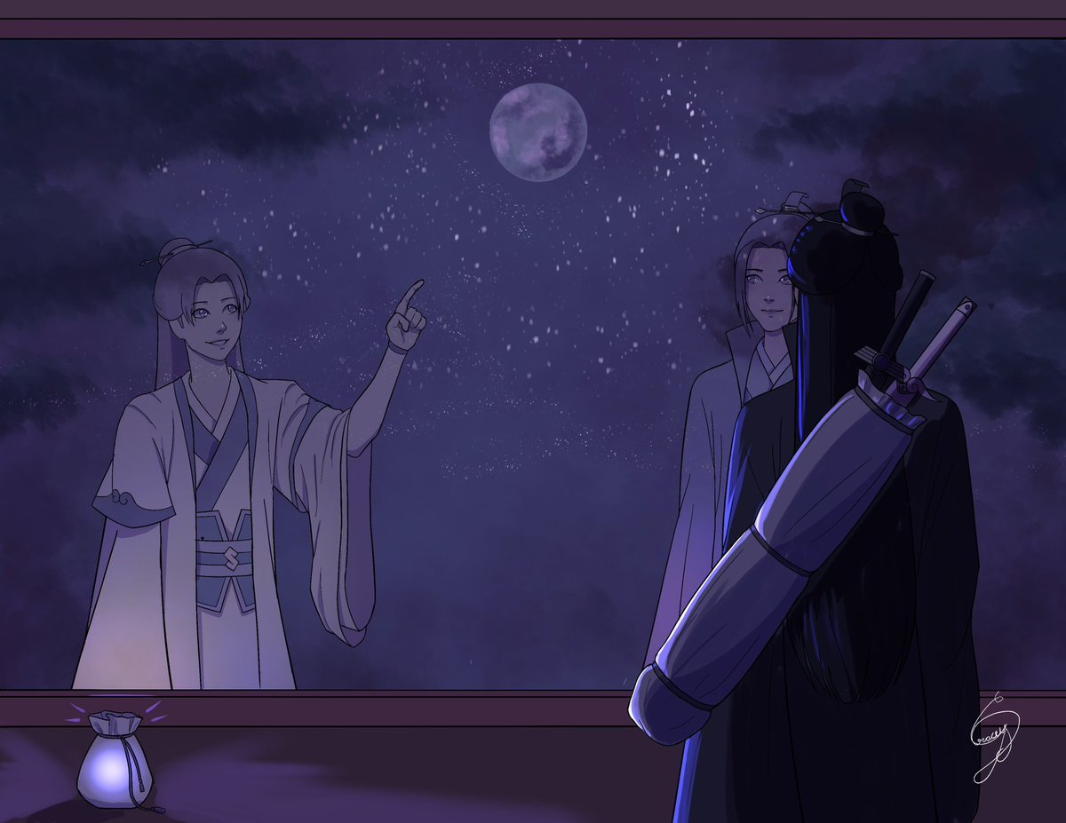 I know this is late but here’s my artwork for Day 1 of #SLLoveWeek24
<a href="/SongLanWeek/">Song Lan Love Week</a> 

To see the full drawing, check out my ig