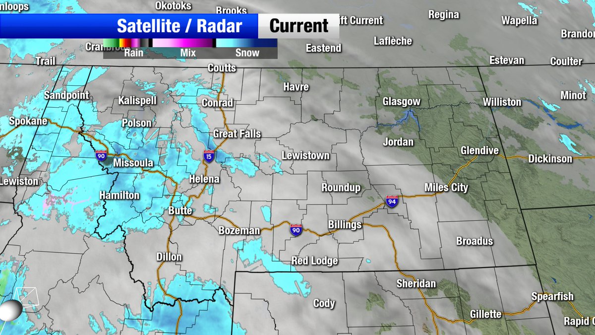 AlainaMargoTV's tweet photo. Wintery weather in swest-central Montana right now shifts to the southwest this evening. #MontanaWinter #DecemberSnow
#NonStopLocal #mtwx https://t.co/rfXbPczC1B