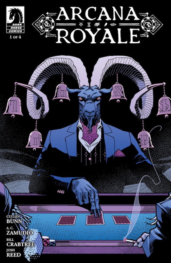 Dark Horse Comics (@darkhorsecomics) on Twitter photo Imagine a clandestine poker tournament where magicians, demons, and demigods gamble using a set of mysterious tarot-like cards. ARCANA ROYALE, a new four-issue supernatural thriller from <a href="/cullenbunn/">Cullen Bunn</a> and <a href="/ACZamudio/">A. C. Zamudio</a> is coming next April! Details: bit.ly/4iBks6X Imagine a clandestine poker tournament where magicians, demons, and demigods gamble using a set of mysterious tarot-like cards. ARCANA ROYALE, a new four-issue supernatural thriller from <a href="/cullenbunn/">Cullen Bunn</a> and <a href="/ACZamudio/">A. C. Zamudio</a> is coming next April! Details: bit.ly/4iBks6X