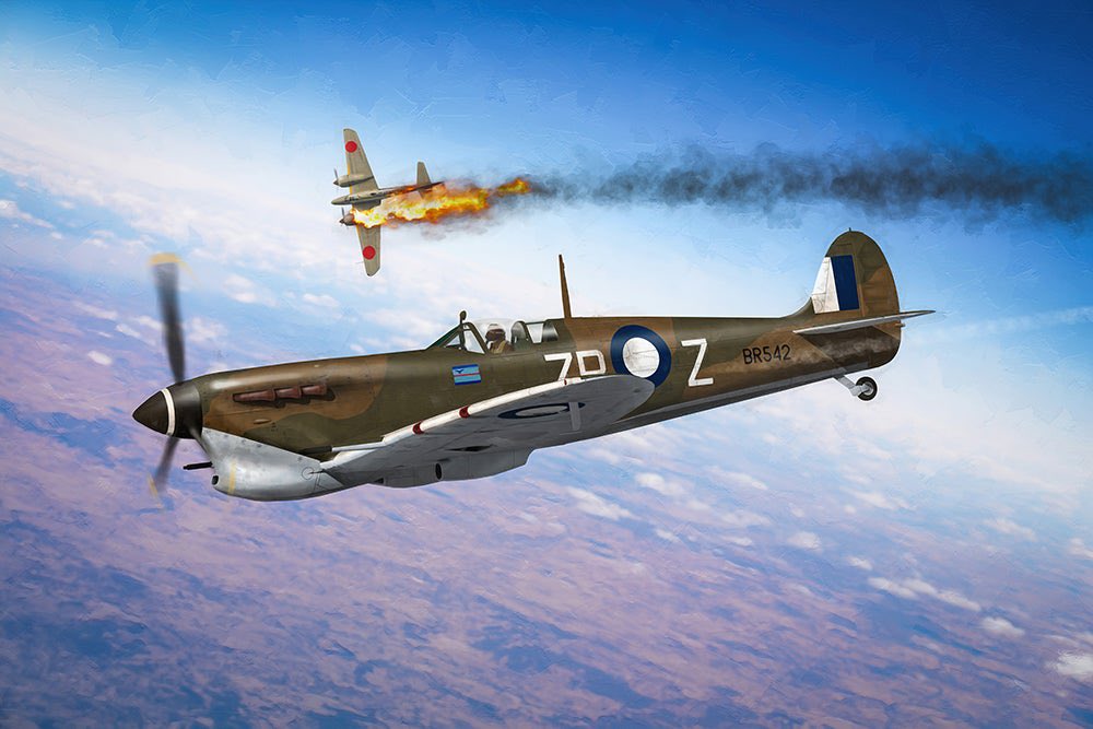 “One for Skeeta”

18 x 12” framed print recently sold to a buyer from Queensland, Australia 🇦🇺.
Thank you 🙂.

hangar7art.com/product/one-fo…

#wwii #ww2 #aviation #raaf #aircraft #avgeek #spitfire #aviationart #art