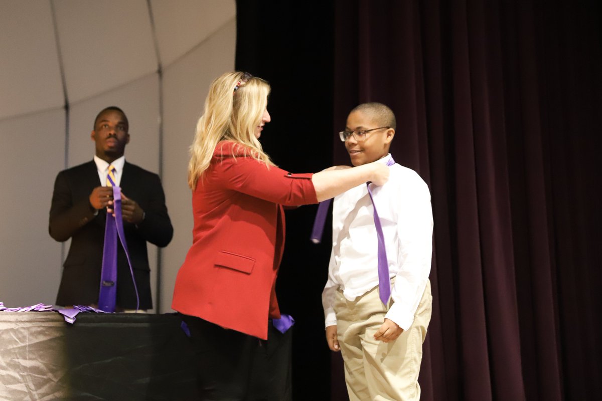 BGISD's tweet photo. Building future leaders! 👔 Today, Boys to Men celebrated young men from Parker-Bennett-Curry, Dishman McGinnis and T. C. Cherry with a Tie Ceremony, plus honored 4 BGHS members with sports coats for their dedication.

Boys to Men values for a brighter future: Respect, Commitment, and Integrity