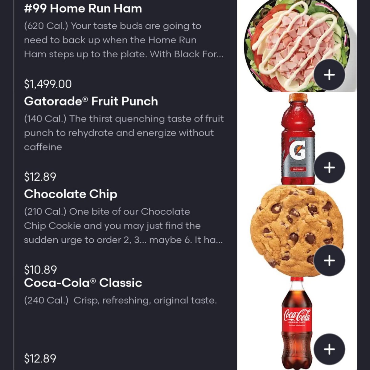 Gh0stLei's tweet photo. Anyone have about two grand I can borrow so I can try this luxury meal from @SUBWAY https://t.co/cUFYPdFy1o