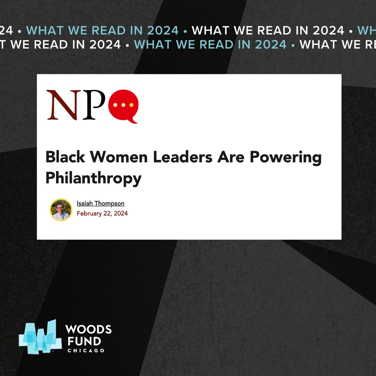 WoodsFundChi's tweet photo. 📚 Explore the top WFC readings of 2024 📚

Starter pack: Philanthropy | How Funders Can — and Should — Rise to the Moment 🤝

Explore 2024's top Philanthropy readings, featuring @philanthropy, @npquarterly, @SSIReview, and @CEPData➡️ https://t.co/Kv7SNKFW05

📷: @imancentral https://t.co/T1mejBhFij