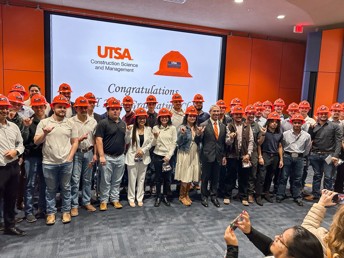 Honored to celebrate the next generation of builders at <a href="/UTSA/">UT San Antonio</a>'s Construction Science and Management graduation!

San Antonio is growing faster than ever—transforming into a hub of innovation and opportunity. The construction industry plays a vital role in driving growth and
