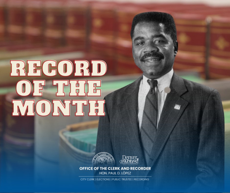 Have you seen our latest Record of the Month segment? Click below to watch and learn more about Proclamation No. 24-1753 which recognizes the legacy of the Honorable Hiawatha Davis Jr. (Image Courtesy: Denver Public Library)

Watch Here: youtu.be/kKfsZ34uDb0