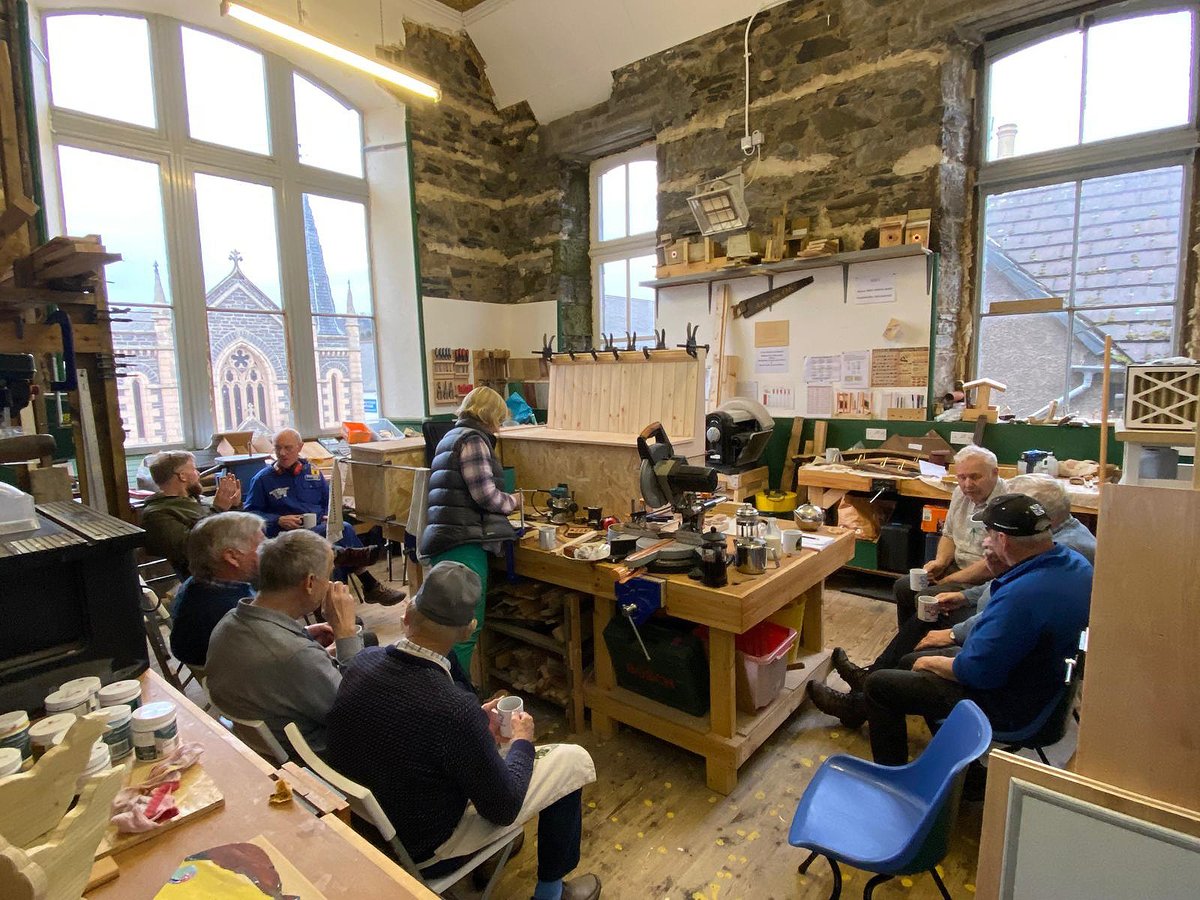 speyshed's tweet photo. The tea and coffee break is an essential time at Speyshed!
#communityshed #smsa #grantown #cairngorms https://t.co/gPmzYqlBRD
