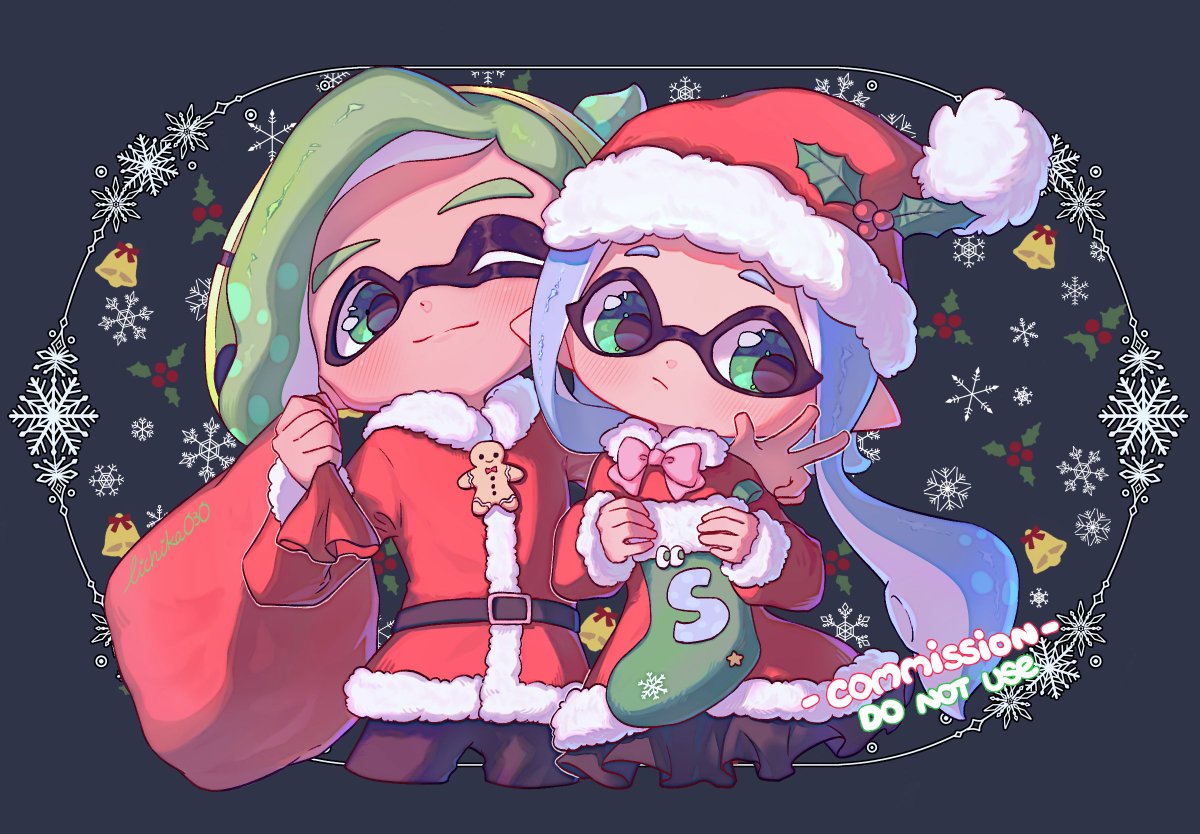 lichika_ika's tweet photo. A bit early but Merry Squidmas!! 🎄🎅🌟❄️
#Splatoon #Splatoon3 https://t.co/w1cXNakCno