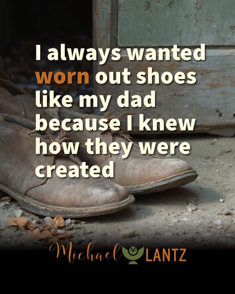 MichaelCLantz's tweet photo. I used to stare at my dad’s worn-out shoes, cracked and tired from all his hard work. I wanted shoes like his—not for how they looked, but for what they stood for: sacrifice, grit, and love. Now, every scuff on mine tells the same story. https://t.co/Bm3zyBth1j