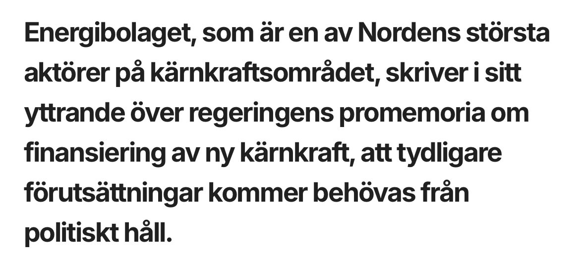 Vad Fortum egentligen har sagt, ni kan ju gissa vad de andra egentligen tycker om finansieringsförslaget till ny kärnkraft som angetts ”positiva” till förslaget i KDs egna lilla lista…