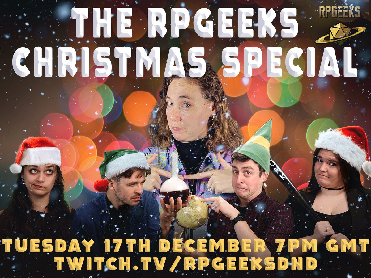 Merriment! Elves! Challenges!

The RPGeeks present an end-of-year extravaganza like never seen before.

There may be hats.