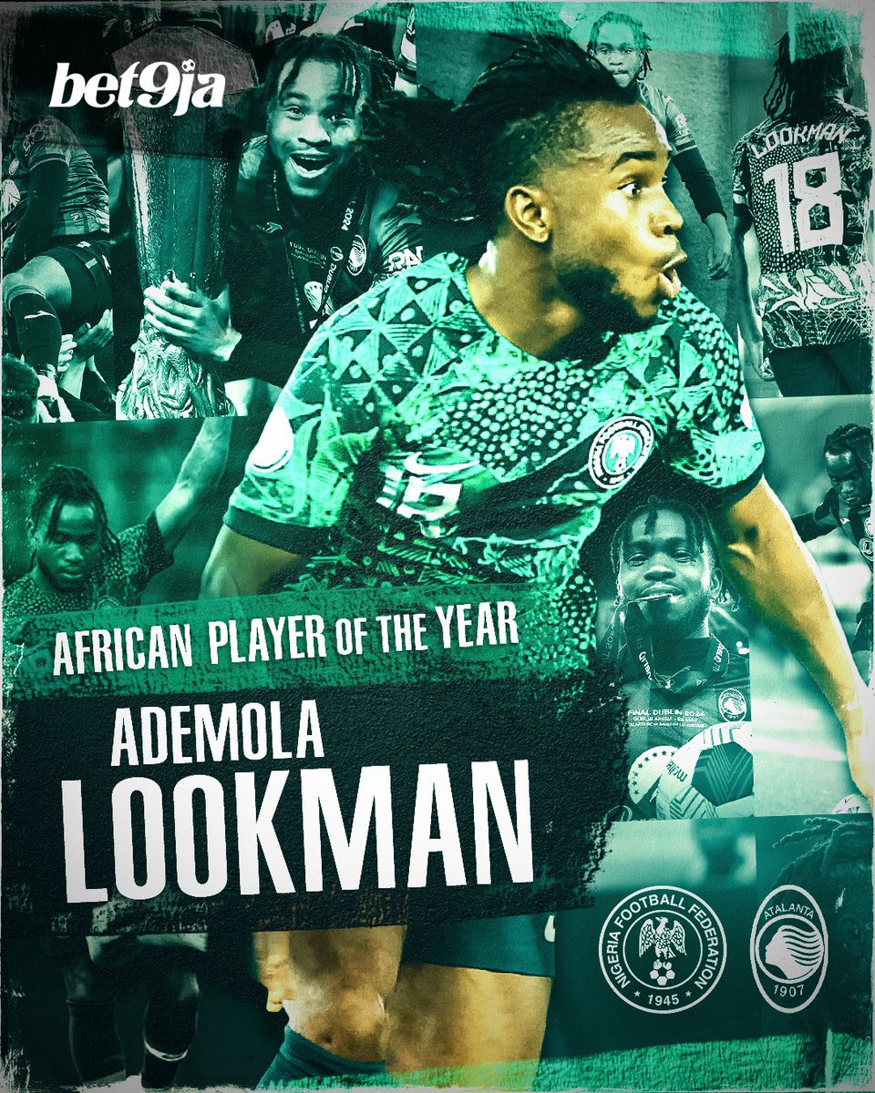 𝗔𝗳𝗿𝗶𝗰𝗮’𝘀 𝗡𝗲𝘄 𝗞𝗶𝗻𝗴 👑

@ALookman_ is Men’s Player of the Year 2024!

It’s deserved recognition following a sensational season from the Atalanta hitman.

Congratulations, Ademola 💪