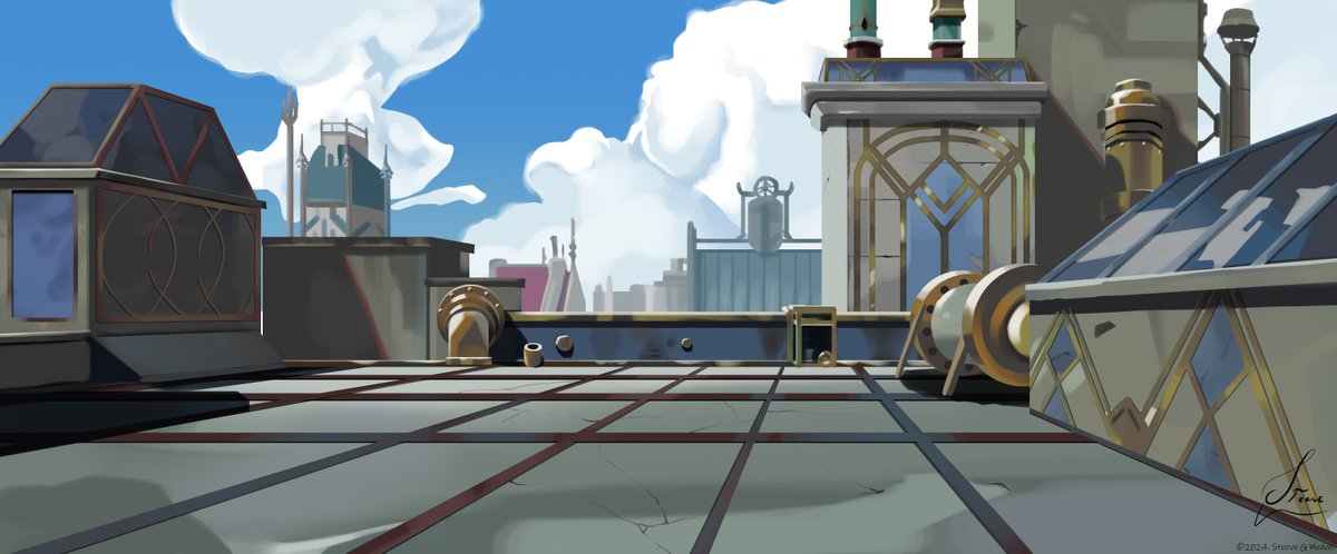 archange_st's tweet photo. #Arcane #Piltover #Riotgame #Landscape #Netflix #LeagueOfLegends https://t.co/bJqwvvEINM