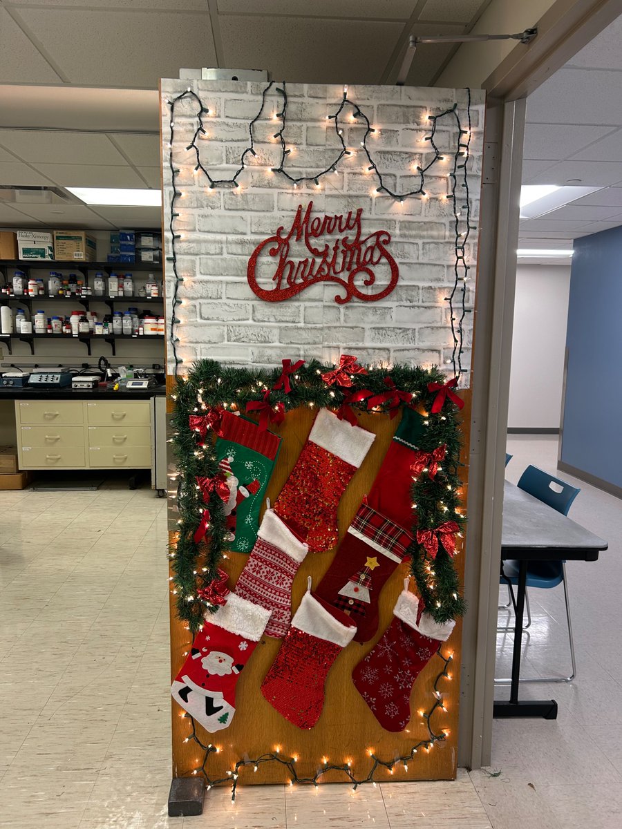 There’s no door decorating contest; we just like to be festive 🎅🏻🎄 last week before the holiday break! ✨
