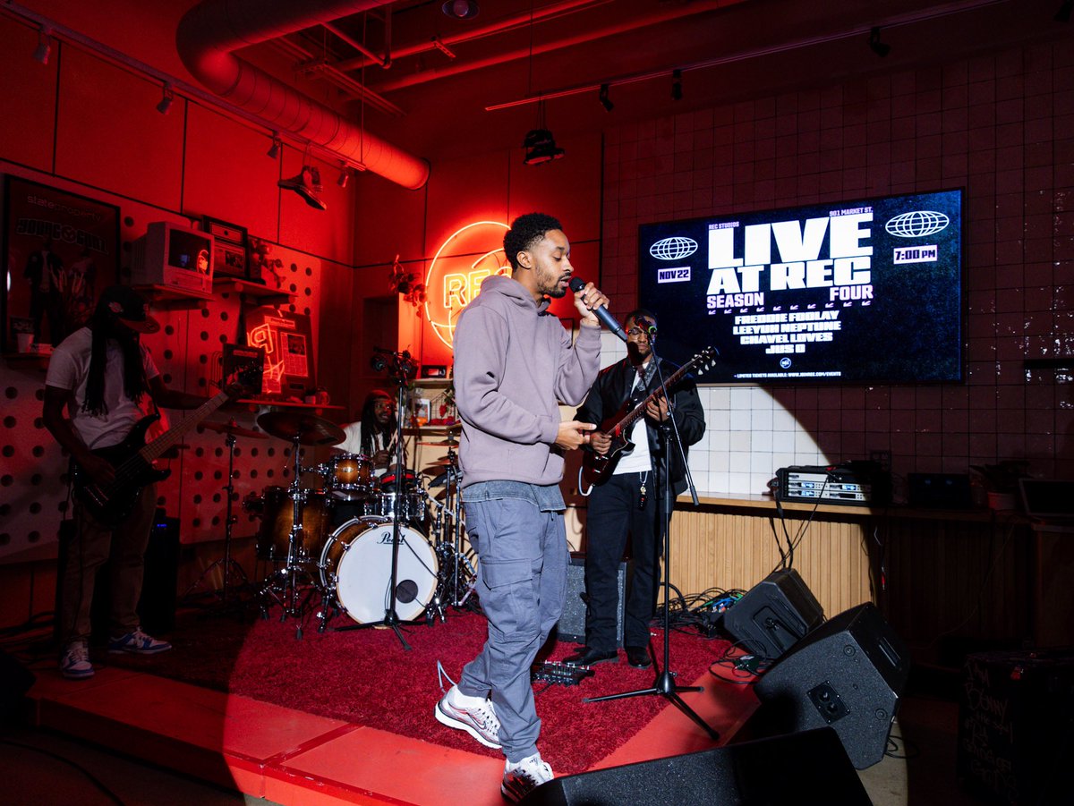 realjus__o's tweet photo. Live at Rec episode 6 premieres tomorrow on YouTube! Shout out to @RECphilly for the opportunity and the highlight. Much love to everyone supporting. https://t.co/u67thL2pCF