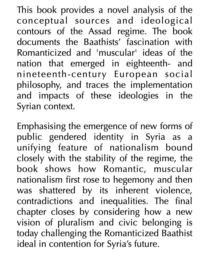 Rahaf Aldoughli - Romanticizing masculinity in Baathist Syria

Gender, identity, and ideology

Vient de paraître aux Manchester UP