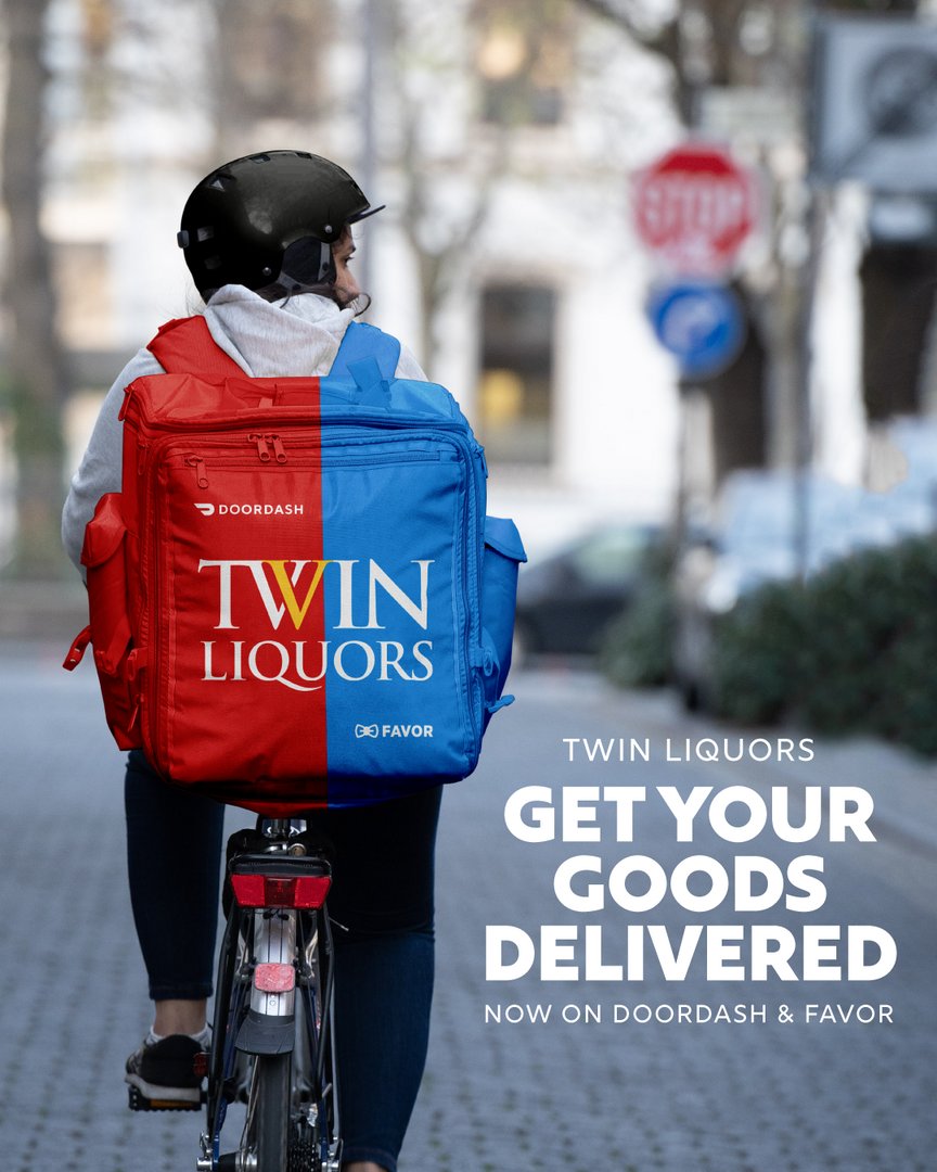 Your favorite spirits, now just a tap away! 📲 Twin Liquors is officially on DoorDash and Favor. Perfect for those last-minute holiday gatherings! 🎄