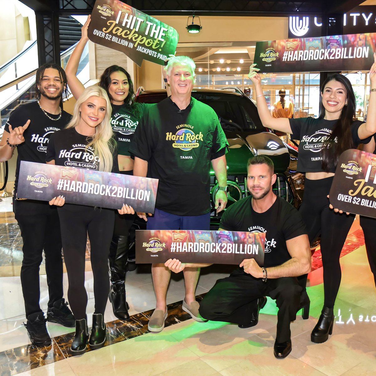 Mercedes giveaway at Hard Rock Tampa to celebrate paying out over $2 Billion in jackpots so far this year! 💰🎰❤️

#tampa #hardrock #casino #jackpot #winner