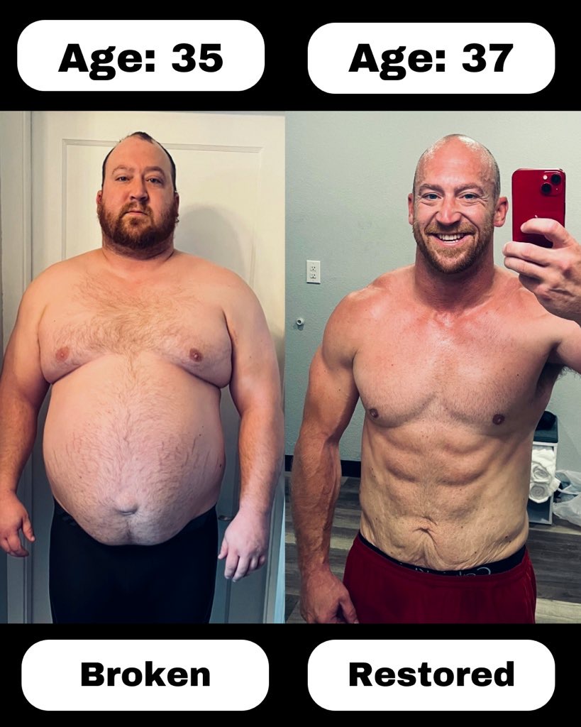 Wanna know the difference between the guy on the left and the guy on the right? 

Let me tell you a story

The guy on the left believed he was a piece of crap and so he acted into those beliefs daily 

He drank alcohol to cope
He was addicted to porn
He gorged himself with food