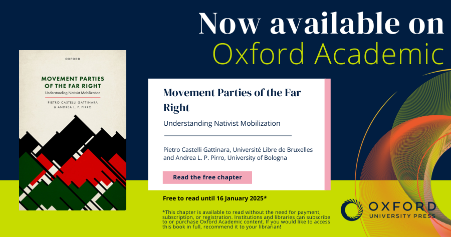 Andrea Pirro (@andreapirro) on Twitter photo 🔓 <a href="/OxUniPress/">Oxford University Press</a> has kindly made the introduction of our new book FREE ACCESS for everyone to enjoy!
📖 You can read/download the chapter at this link: doi.org/10.1093/oso/97…
<a href="/PietroCastelliG/">Pietro Castelli</a> <a href="/OUPAcademic/">Oxford Academic</a> <a href="/OUPSocSci/">OUP Social and Behavioural Sciences</a> 🔓 <a href="/OxUniPress/">Oxford University Press</a> has kindly made the introduction of our new book FREE ACCESS for everyone to enjoy!
📖 You can read/download the chapter at this link: doi.org/10.1093/oso/97…
<a href="/PietroCastelliG/">Pietro Castelli</a> <a href="/OUPAcademic/">Oxford Academic</a> <a href="/OUPSocSci/">OUP Social and Behavioural Sciences</a>