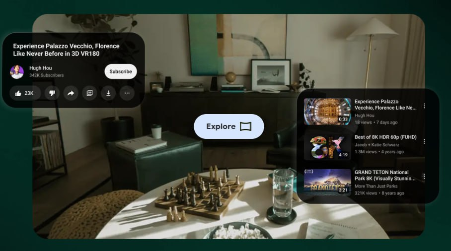VisualUniVRs's tweet photo. Samsung &amp; Google’s Project Moohan AR/VR:

🔹 Play Store &amp; Google apps
🔹 YouTube 360/180/3D
🔹 Google Gemini AI
🔹 MicroOLED, pancake lenses

2025 release—Vision Pro rival? 👀 https://t.co/ctuMwcxAta