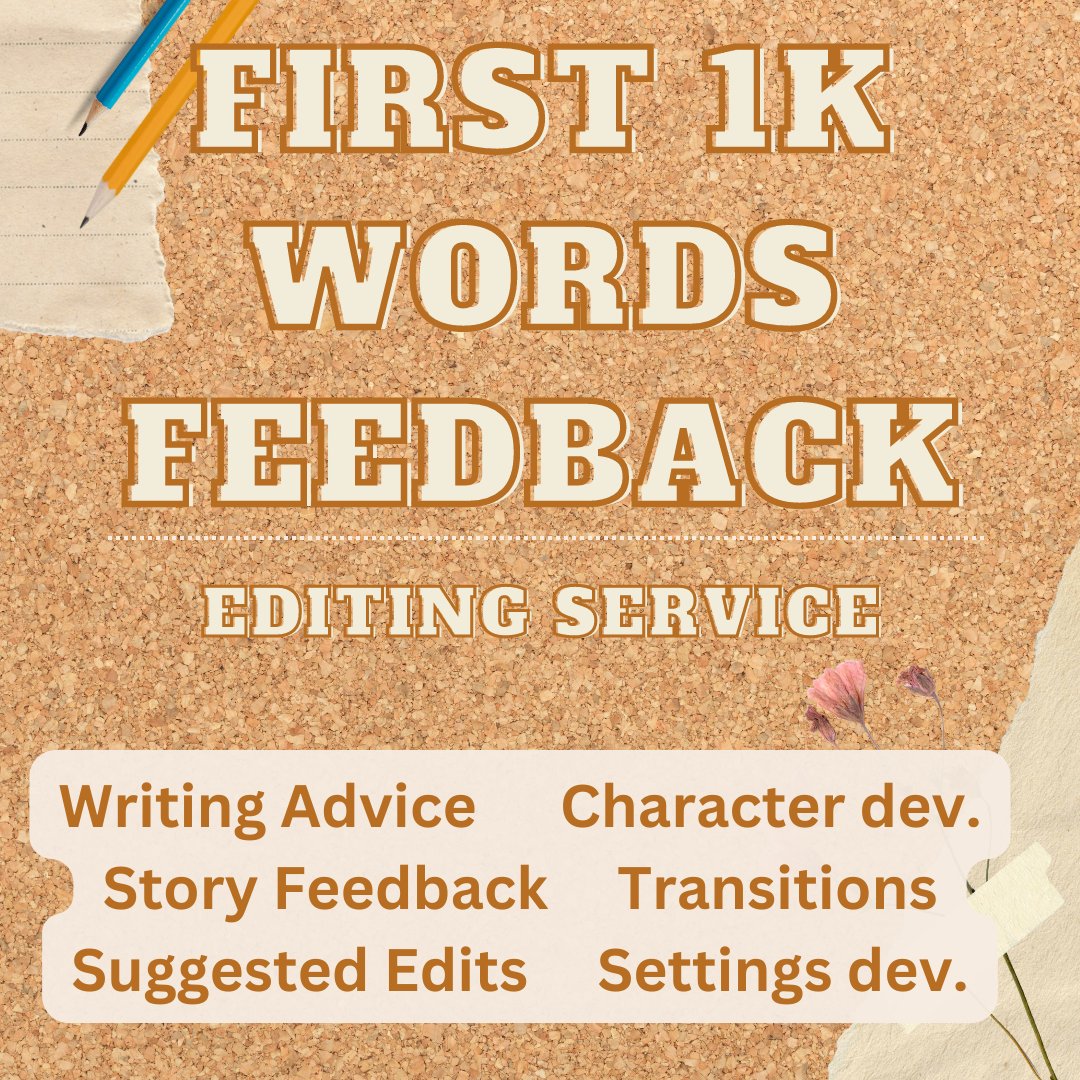 WritingDD2R's tweet photo. Are you looking for quick story feedback? Skip my waitlist and receive #writingadvice and moment by moment feedback on your story, opening, setting, flow, voice, character development, tension, pacing, and more!

https://t.co/NSqWOHZiWe
#editingcommissions #freelancewriter https://t.co/w6I2pn4IY8