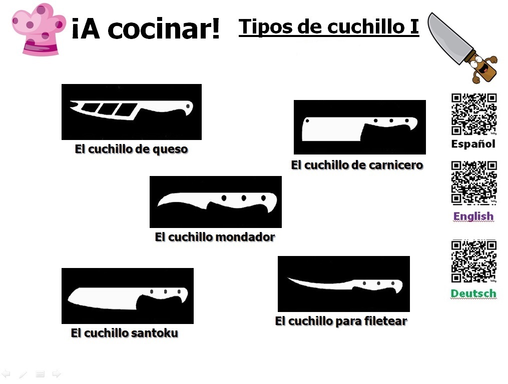 SpanishMucho's tweet photo. 🇬🇧*Let's cook! - Types of knives I - Do you know them? Continue the activity here: https://t.co/qP4ryqhQji Have fun! 🙃
#spanish #spanishfood #ilovecookingspanishfood #AmoCocinar #cooking #español #tiposdecuchillo #typesofknives https://t.co/B2RZrV1eCs