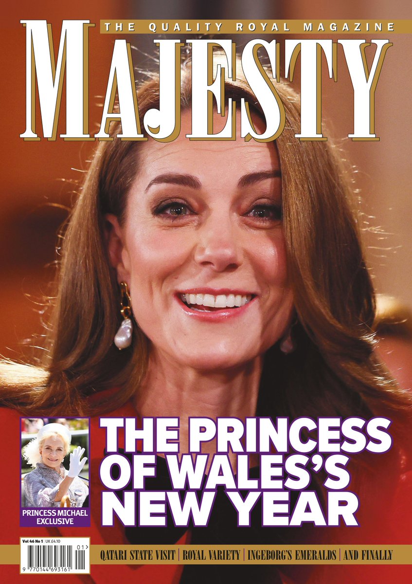 MajestyMagazine's tweet photo. Our January 2025 issue, with @IsabelInfantes cover image of the #PrincessofWales, is on the way to subscribers. Online from tomorrow; on sale in the UK on Thursday, 19th December. #QueenCamilla #PrincessMichaelofKent #PrinceAndrewofGreeceandDenmark https://t.co/WnfqgHa8dQ