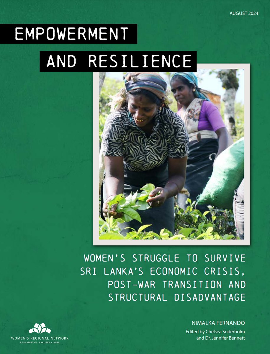 The new research on the experiences of women who actively engaged in the #WRNCommunityConversations across various districts of #SriLanka, including: #Jaffna, #Mannar, #Trincomalee, #Batticaloa, #Colombo, #NuwaraEliya, #Puthlam, and #Colombo. 
📄tinyurl.com/5exs92sz