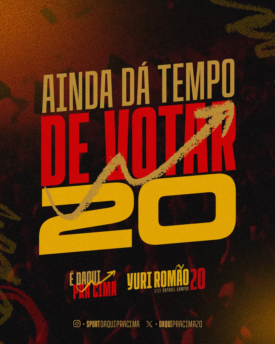 daquipracima20's tweet photo. Ainda não acabou! Estamos chegando ao fim do horário de votação, mas ainda da tempo de vir na Ilha do Retiro e definir o futuro do Sport, contamos com você!

seu voto é conta MUITO. 🦁🏟️ https://t.co/zQqrqNBt15