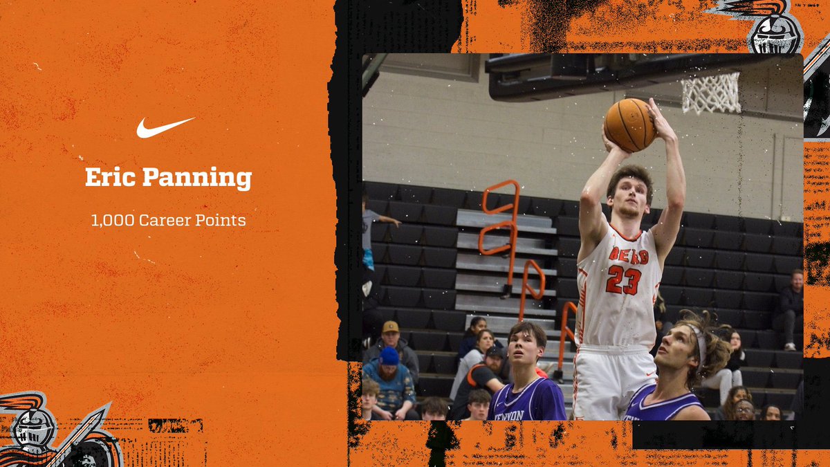 Congratulations to Eric Panning for reaching 1,000 career points over the weekend in the team’s win at Otterbein! 

#BergGang⚔️🏀