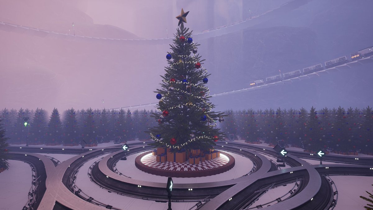 ACrewGaming's tweet photo. Merry FICSMAS @SatisfactoryAF!!

Nearly 1400 gift trees in the only winter biome I could find. Work in progress but will produce 50 stars/min.

#SatisfactoryScreenshots https://t.co/62ixYPX1F9