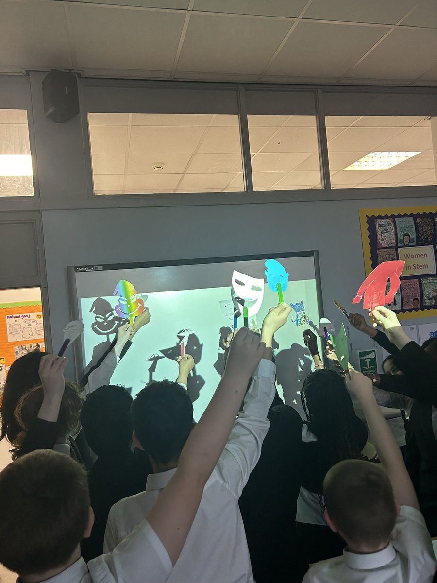 Some of our S1 pupils are currently learning about waves and optics. Last week they created their own shadow puppets.