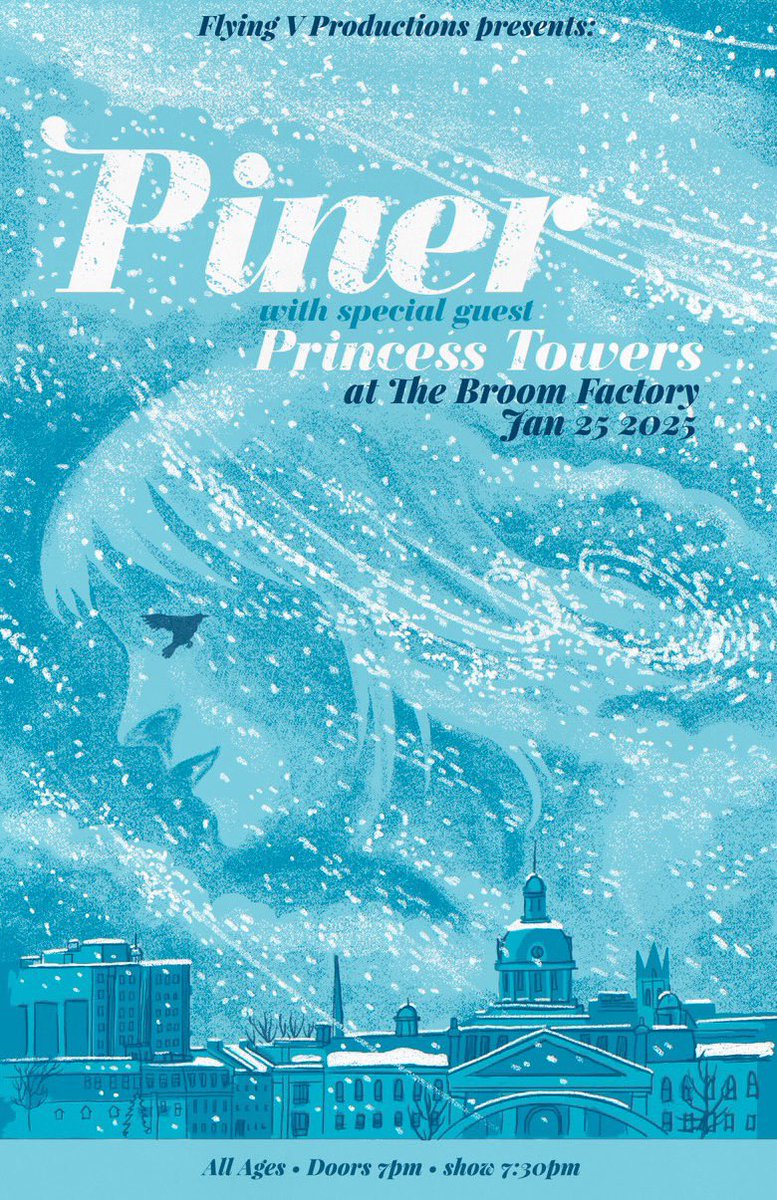 Just Announced! Flying V Productions Emerging Artists series with Piner and Princess Towers at The Broom Factory. Tickets on sale now