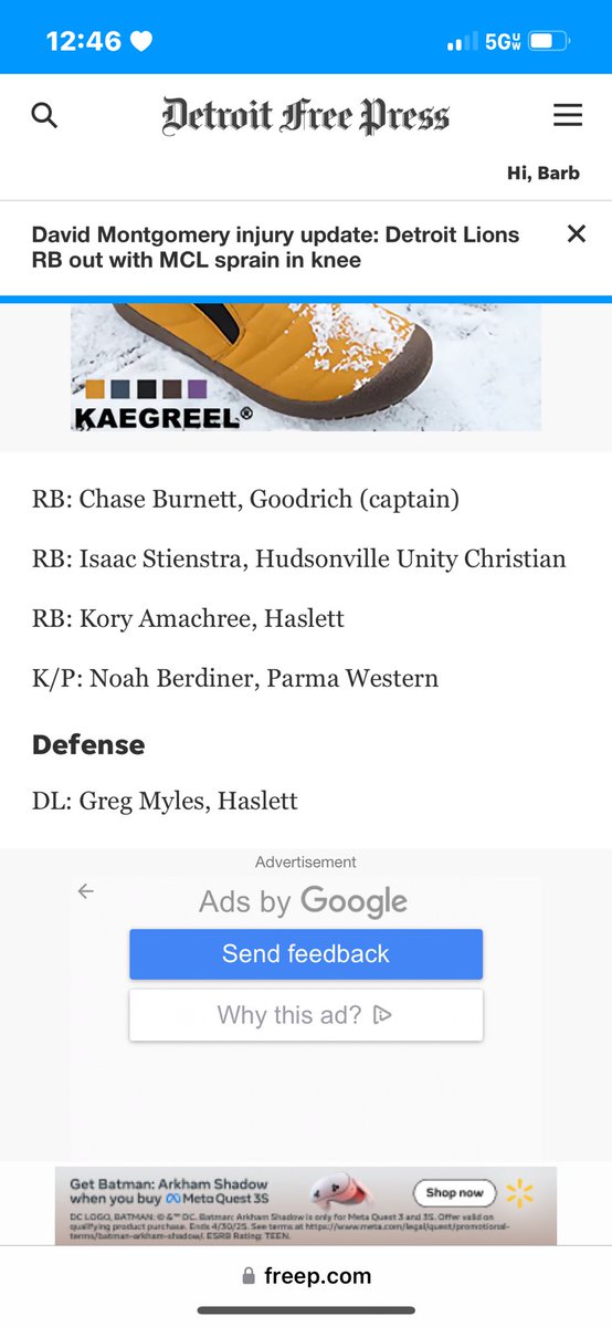 Division 4 Detroit free press all state for defensive line‼️