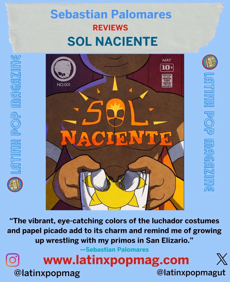 HEY CHECK IT OUT! <a href="/Latinxpopmagut/">Latinxpopmagazine</a> did an amazing comic book review of Sol Naciente! ☀️ 🙌🏽 

☀️ Please consider giving it a read! ☀️ 

latinxpopmag.com/post/sol-nacie…