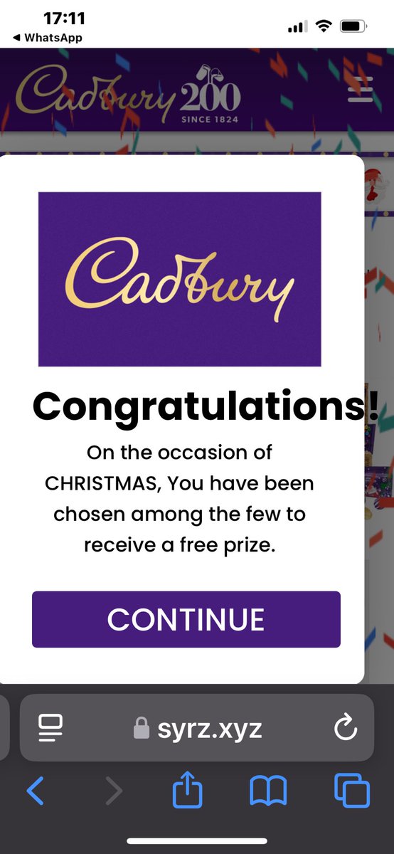 Spammy mac Spammeroo

⁦<a href="/facebook/">Facebook</a>⁩ 
⁦<a href="/CadburyUK/">Cadbury UK</a>⁩ 

Cadburies social media team , 
Do Better !
Facebook , stop the scammers using your site to phish for contacts and card details ,please 🙏