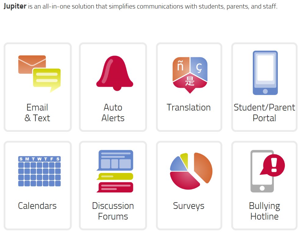 JupiterEdu's tweet photo. Are you looking for ways to improve communication between students, teachers, parents and administration? Learn more about how Jupiter Ed can solve this problem for your school at https://t.co/dxKRp9OYh9 https://t.co/UF3ZVHXV7x