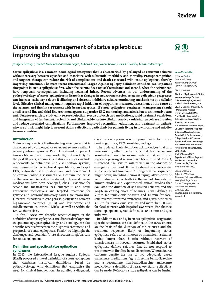 CarlosJMoreno_'s tweet photo. Diagnosis and management of status epilepticus:
improving the status quo.

Lancet Neurol. 2024. https://t.co/yixBCHp6zi