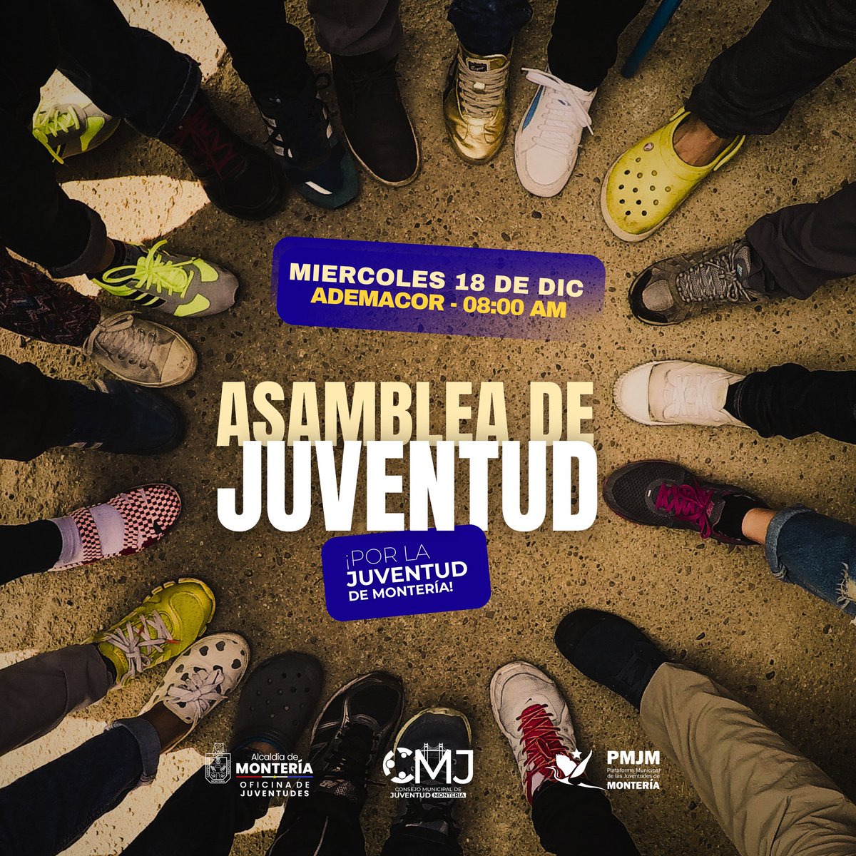 La #AsambleadeJuventudes es un espacio destinado a la socialización, consulta y rendición de cuentas de las juventudes del municipio de Monteria. No puedes perderte este espacio tan importante, ¡Participa!💙🫶🏽 Regístrate aquí: forms.gle/62Cq5PkNVYhuS3…