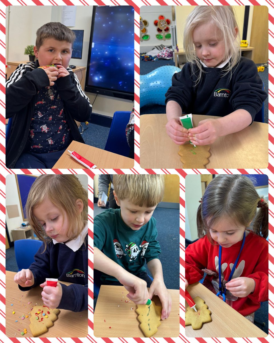 Christmas dinner in our christmas jumpers followed by decorating christmas biscuits. What a fun filled festive day 🎄
<a href="/BarntonMissR/">Miss Rutter</a> <a href="/BarntonMissP/">Miss Pearce</a>