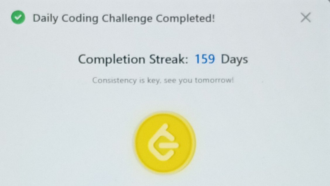 astha_ade's tweet image. Day 33 of the  #Leetcode75 Challenge!

🔸Solved 2 medium level problems from #leetcode75 
🔸Solved POTD

 Progress - 71/75 ✅ 

#LeetCode #CodingJourney #CodingCommunity