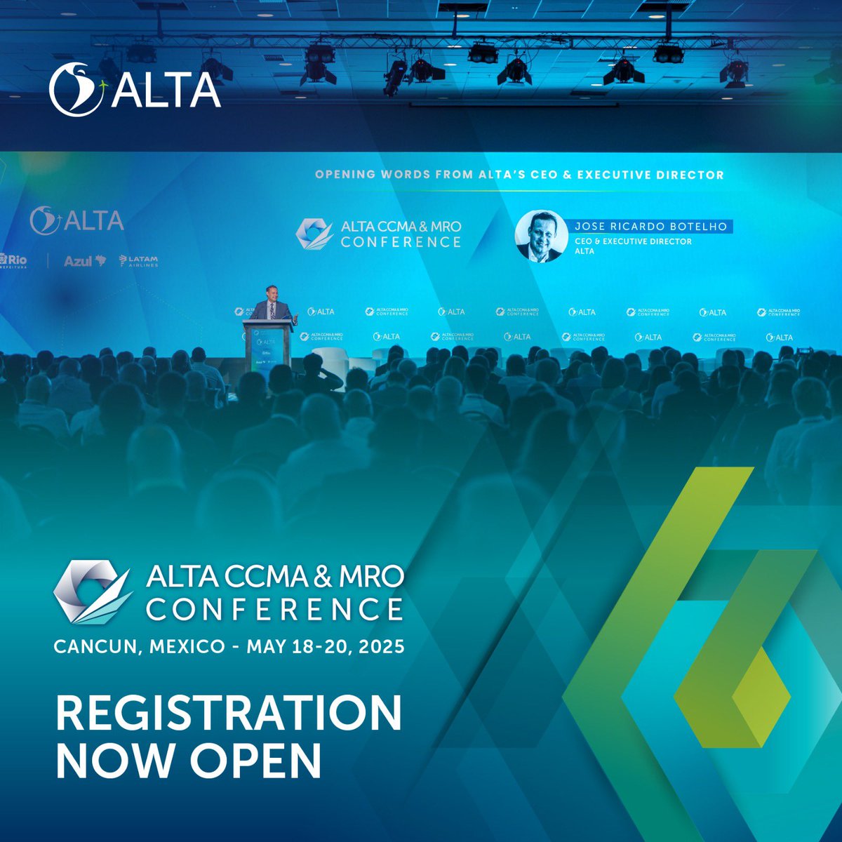 The 2025 ALTA CCMA &amp; MRO Conference registration is now open. Secure your place today and let’s meet in the most important technical and procurement conference in Latin America &amp; the Caribbean!

Registration: alta.aero/ccma/2025/regi…
Hotel: alta.aero/ccma/2025/venu…