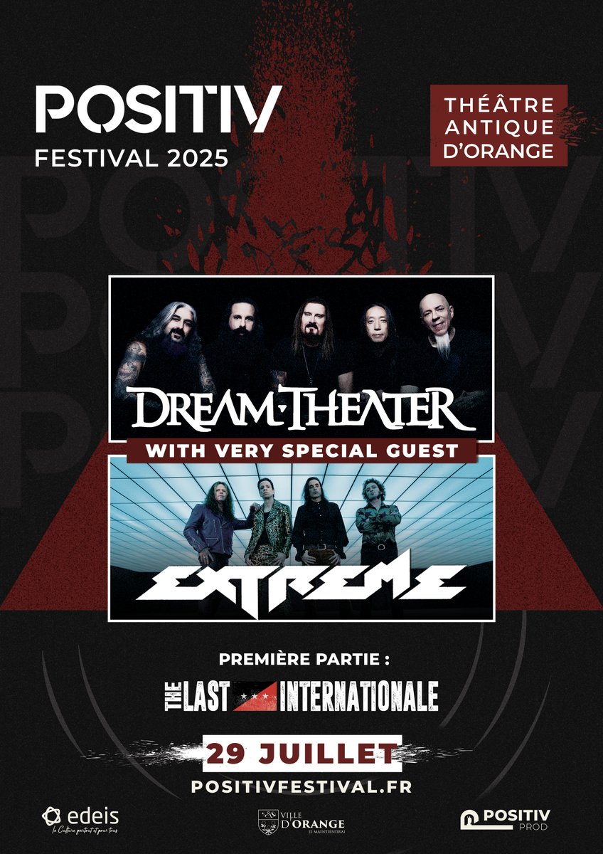 dreamtheaternet's tweet photo. France 🇫🇷 we are coming to Orange 🧡 next summer @POSITIVfestival with a very special guest, @ExtremeBand!

https://t.co/VmnjIFABWw https://t.co/fzmyX1zFnb