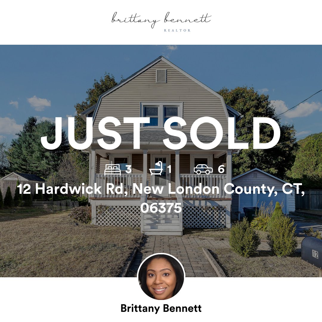 BBTheRealtor's tweet photo. 🛌 3 🛀 1 🚘 2
📍 12 Hardwick Rd, New London County, CT, 06375
🎉 My latest sale on RateMyAgent!
📜 CT RES.0811361
🔗 Check it out here: https://t.co/23GUX8DrJa
.
.
.

#RateMyAgent #RealEstate #BuyingWithBB #SellingWithBB #LeasingWithBB #CTRealtor #RIRealtor #SCRealtor https://t.co/Yi5uqZtB3H