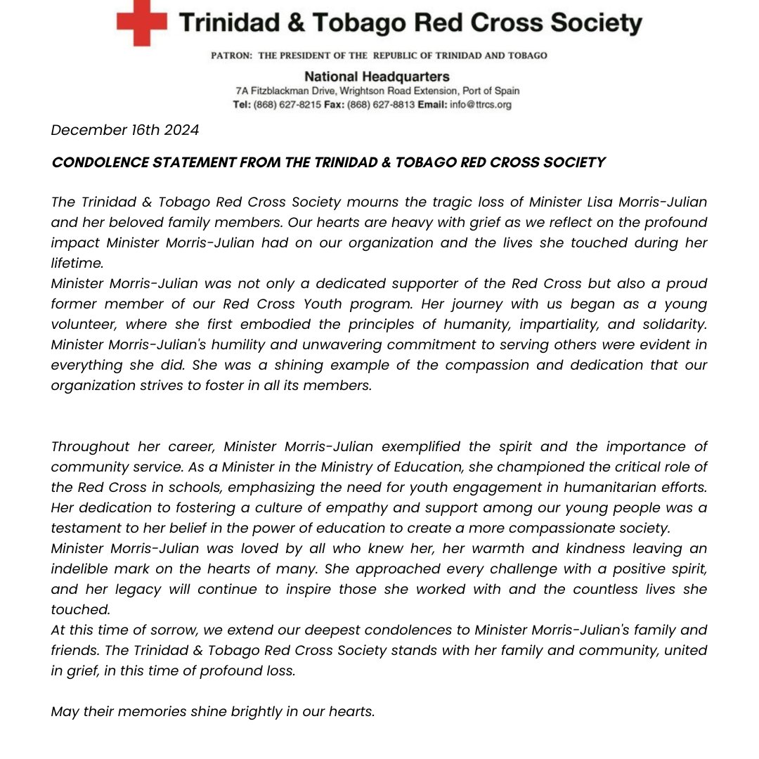 Trinidad & Tobago Red Cross Society tweet media