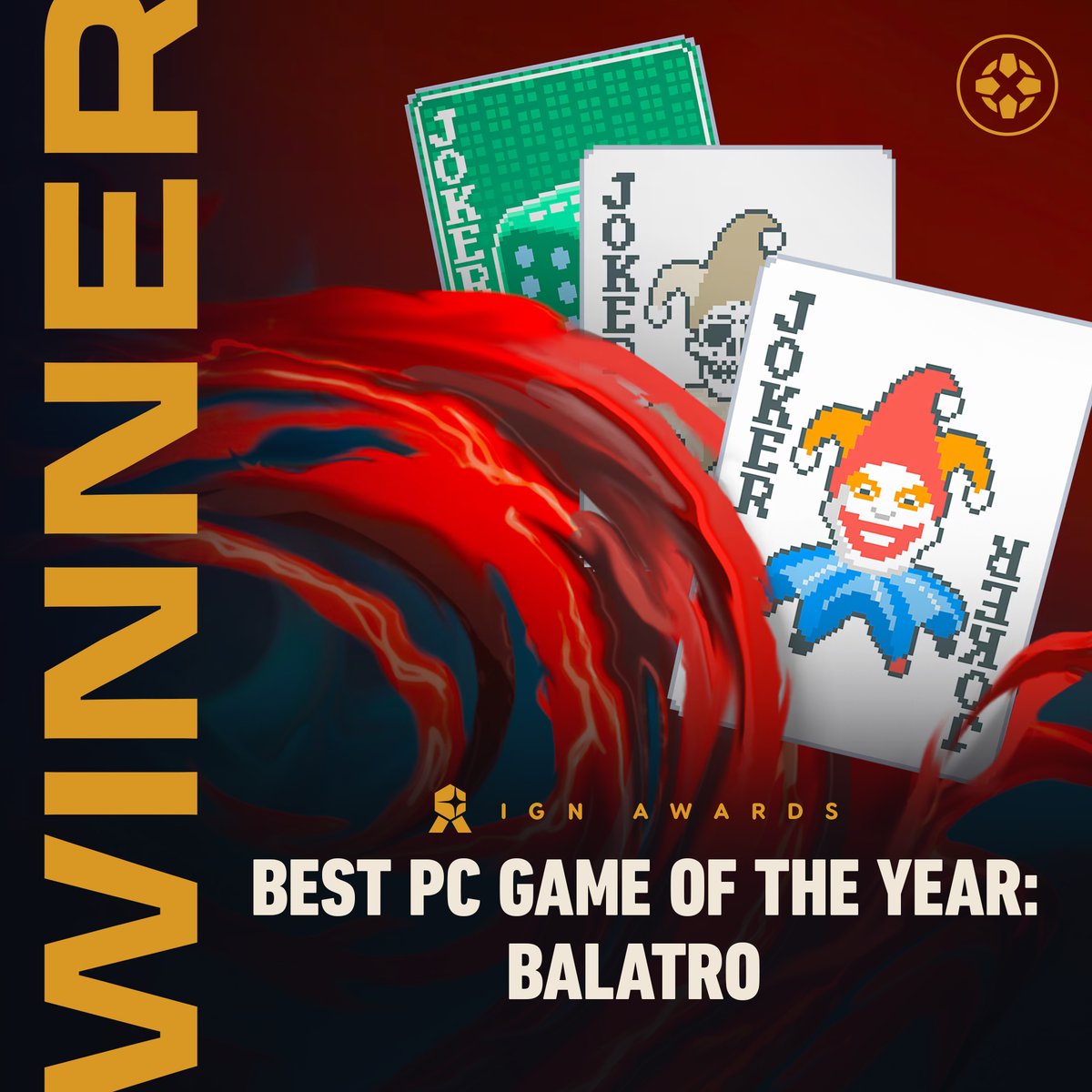 There’s something about Balatro that effortlessly hooks you, the “just one more run” syndrome distilled into its purest form, and that's just one reason why it's the Best PC Game of 2024. #IGNAwards

For more: bit.ly/4iCn7NG