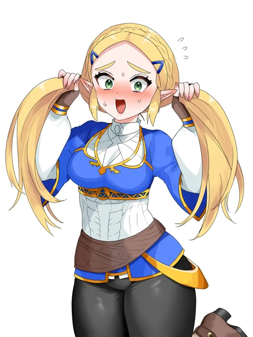 ×ゲームでツインテさせられるゼルダ様 