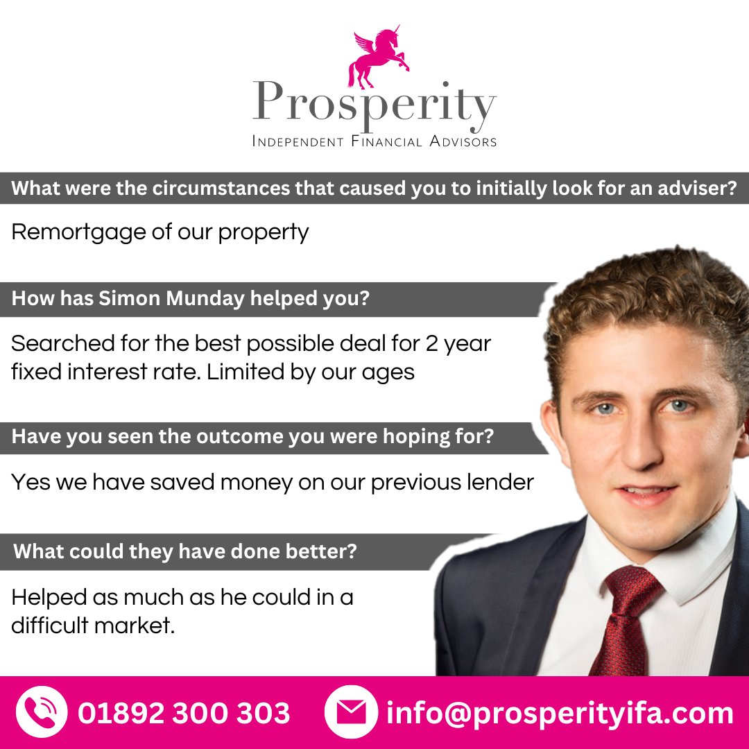 ProsperityIFA's tweet photo. Here's another review from VouchedFor!

In a challenging market, Levi helped secure the best possible deal for a two-year fixed interest rate.

The result? Another happy client saving money on their previous lender!

#prosperity #prosperityIFA #finance #financialadvice #uk https://t.co/2I45gxzUve