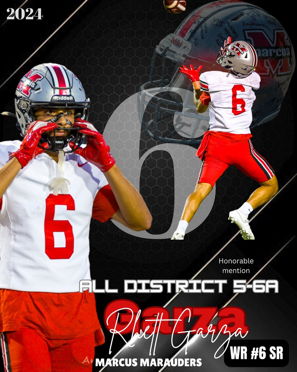 MarcusFootball's tweet photo. Congratulations to Rhett Garza for earning Honorable Mention Team All-District honors! 

#MarcusDNA https://t.co/ccDVx42uF4