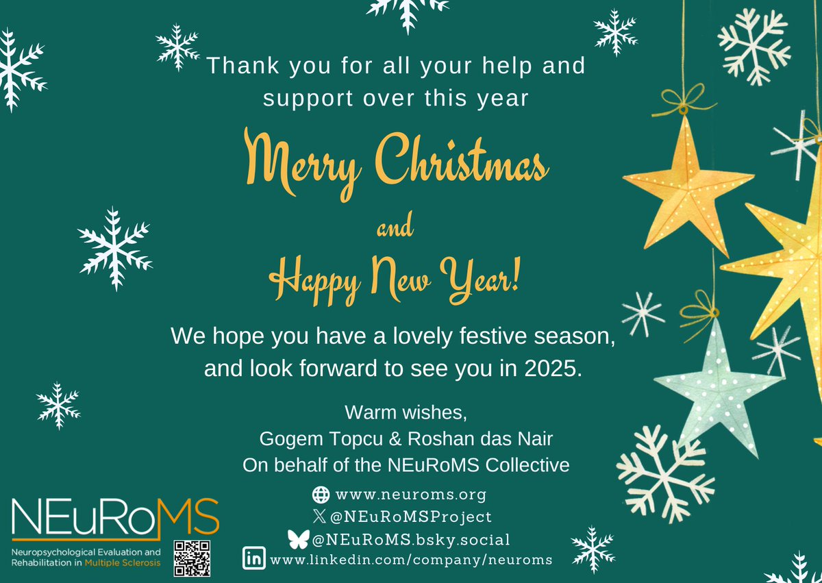 NEuRoMSproject's tweet image. Happy Festive Season everyone! 🎄 Enjoy a restful break and see you in 2025! 🤩